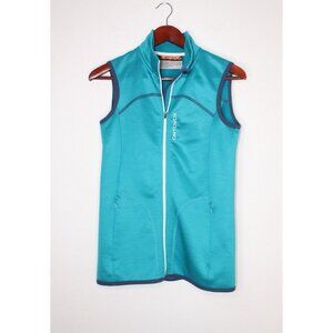ORTOVOX Vest Women's Size M Teal Swisswool Inside Full Zip Vest 2 Pockets Casual